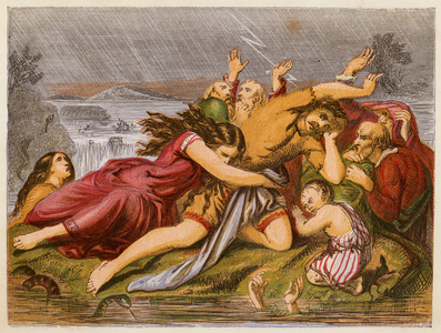 The flood (colour litho)