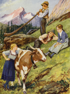 A Swiss Summer (colour litho)