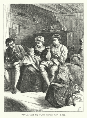 Illustration for The Traveller (engraving)
