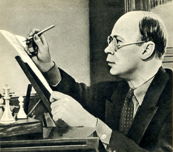Sergei Prokofiev at work