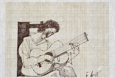 Picasso sketches 63, 1988 (drawing)