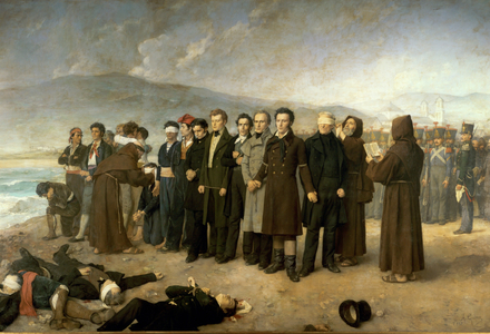 The execution of General Torrigos and his companions  in 1831, 1888 (oil on canvas)