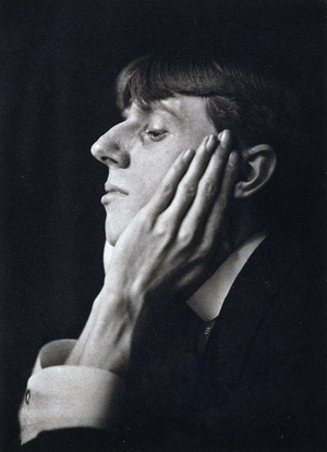 Aubrey Beardsley, 1894 (platinum print, mounted on buff paper, gilt paper border)