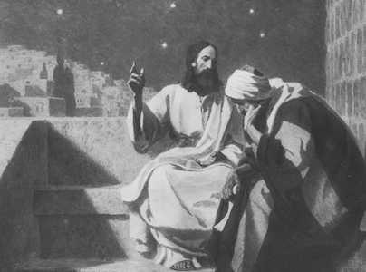 Jesus and Nicodemus (litho)