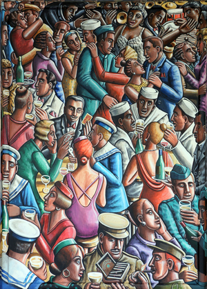 NIGHTCLUB, 2014 (tinted gesso on canvas)