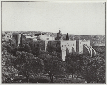 Suburbs of Jerusalem, Sainte-Croix, Orthodox Greek Seminary (b/w photo)