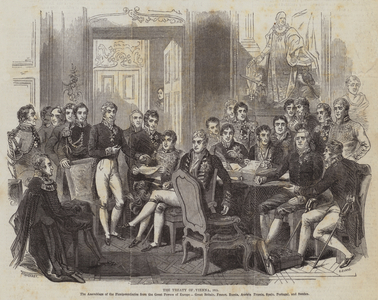 The Treaty of Vienna, 1815 (engraving)