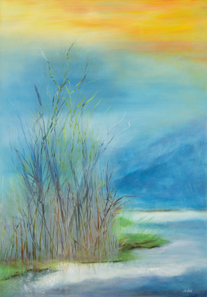Mystic Moment, 2024 (mixed media/oil on canvas)