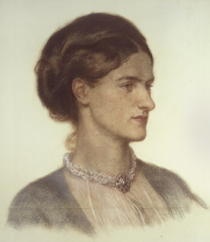Portrait of Rosalind, Countess of Carlisle, 1870 - 1870 (coloured chalk on grey-green paper)