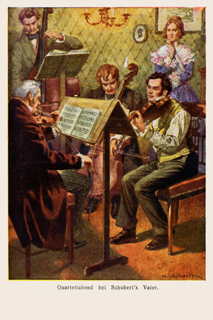 Franz Schubert playing violin