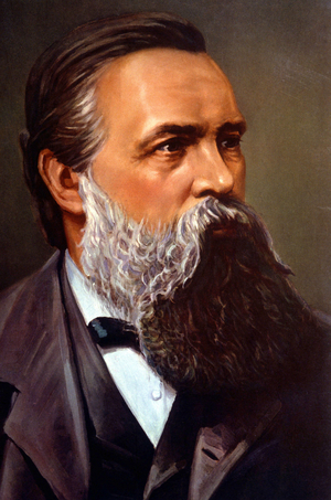 Portrait of Friedrich Engels (1820-95) (lithograph)