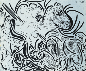 Pique, 1959 (linocut printed in colours on Arches)
