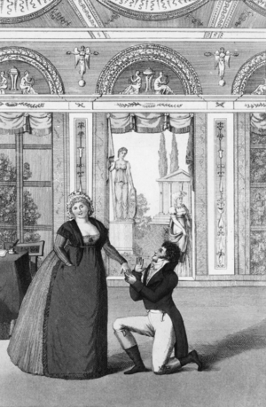 Costums for play Comedie du Volage ou le mariage difficile (1807), engraving