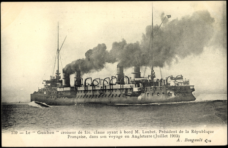 Le Guichen in July 1903, Warship