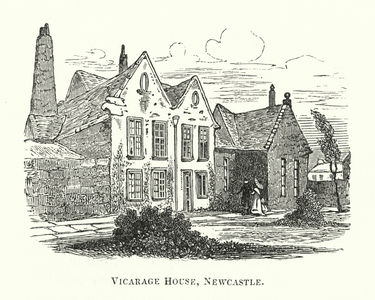 Vicarage House, Newcastle (engraving)