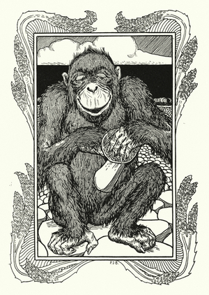 Oyster opening (litho)