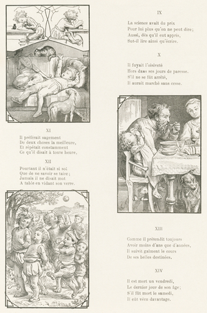 Couples 9 to 14, 1880 (engraving)