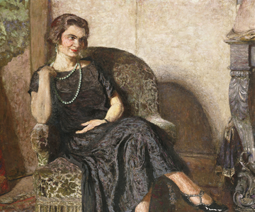 Portrait de Mme Fridette Satton, 1923 (peintre a la colle on canvas)