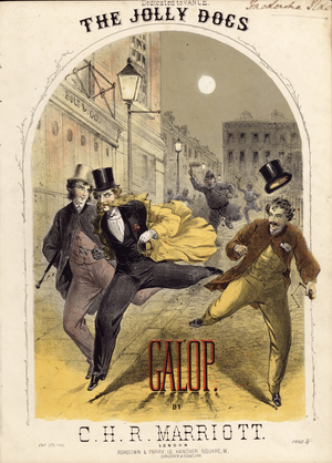The Jolly Dogs Galop (colour litho)