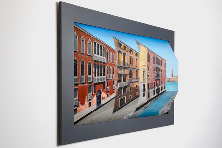 Aqua Alta Again , 2017 (oil on board construction )