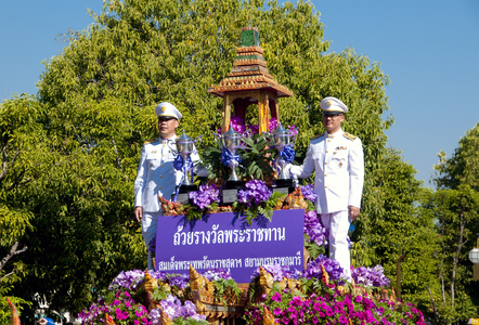 Thailand: Decorated flower float, Chiang Mai Flower Festival Parade, Chiang Mai, northern Thailand