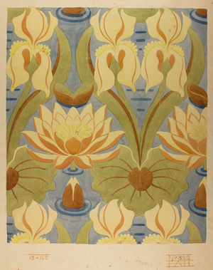 Nymphaea Lotus, 1895 (gouache on paper)