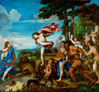 Bacchus and Ariadne (oil on canvas)