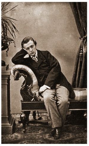 Portrait of Aleksey Apukhtin as a young man c.1868 (photo)