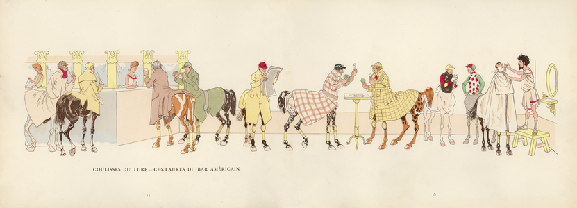 Illustration for Les Courses Dans L'Antiquite by Caran D'Ache (colour litho)