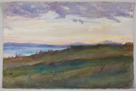 Landscape view, Hammamet, 1903. Pencil and watercolor