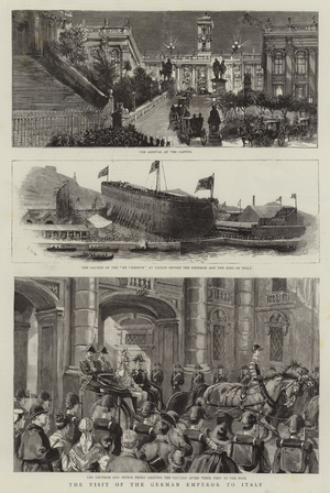 The Visit of the German Emperor to Italy (engraving)