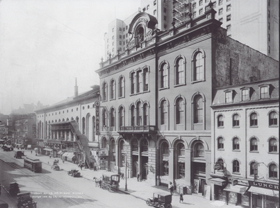 Tammany Hall, headquarters of the Democratic Party in New York and notoriously corrupt, New York City, 1914 (b/w photo)