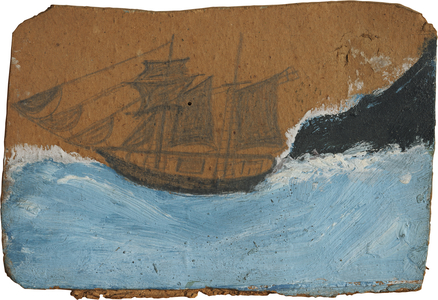 Schooner on a blue sea, n.d. (painting)