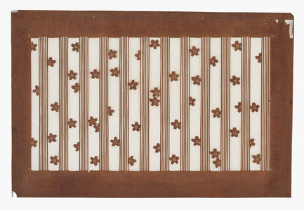 Paper stencil (katagami), late 19th century (Mulberry bark paper treated with persimmon
juice and silk thread)
