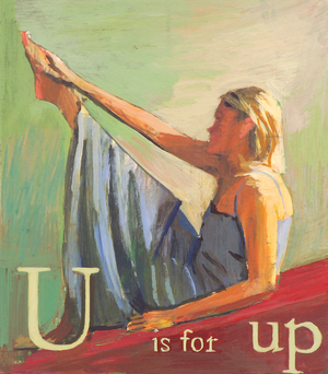 U is for up (‘A is for Alice’), 2004 (acrylic on card)