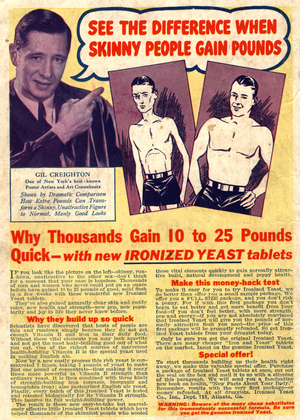 Gain Weight Magazine, advert, USA, 1940s