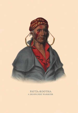 Payta-Kootha (Shawanoe Warrior), c.1830s (litho)