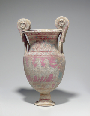 Canosan polychrome pottery volute-krater, Apulia, c. early 3rd century BC (ceramic)