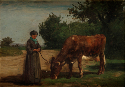 Woman with Cow, c.1862 (oil on canvas)