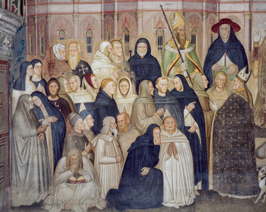 Detail from The Militant and Triumphant Church, 1365-67 (fresco)
