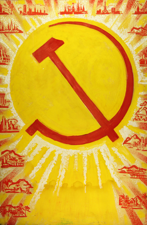 Communism  - That Is Soviet Power Plus Electrification of the Whole Country!, 1954 (gouache on paper)