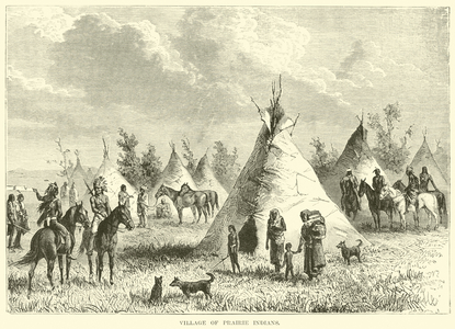 Village of Prairie Indians (engraving)