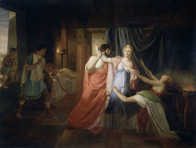 Proculeius Preventing Cleopatra from Stabbing herself, 1810 (oil on canvas)