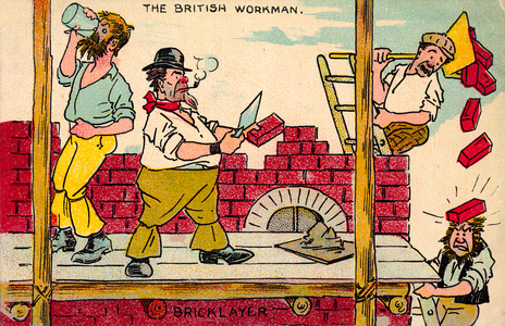 The British Workman: Bricklayer (colour litho)