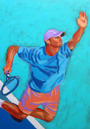 Tennis Player # 4, 2022 (acrylic on board)
