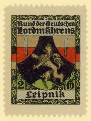 Leipnik, Federation of Germans of North Moravia (colour litho)