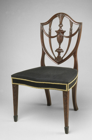 Side Chair, 1785-1799 (mahogany and ebony; eastern white pine, ash, and soft maple)