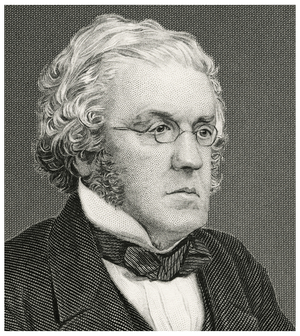 William Makepeace Thackeray (1811-63), English Novelist, Head and Shoulders Portrait, Steel Engraving, Portrait Gallery of Eminent Men and Women of Europe and America by Evert A. Duyckinck, Published by Henry J. Johnson, Johnson, Wilson & Company, New York, 1873 (print)