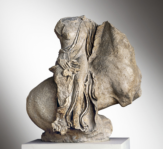Statue of a Nereid or Aura on horseback, -380 (Marble from Penteli)