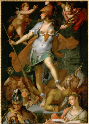 Minerva's victory over Ignorance (oil on canvas)